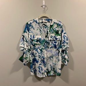 Floral button down